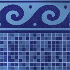 Мозаика керамогранитная El Molino Indico Olas Azul-Mix 33,3x33,3