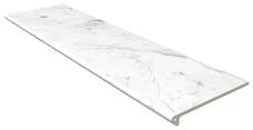 970180 Ступень Gres De Aragon Marble Peldano Redondo Carrara Blanco Liso 30x120