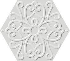 Керамогранит	ITT Ceramic 	Flora Hexa White	23,2x26,7