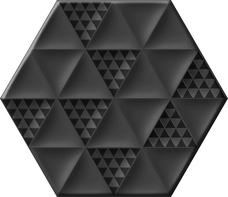 Керамогранит	ITT Ceramic 	Malmo Hexa Black	(4 вариции) 23,2x26,7