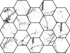 Мозаика керамогранитная Pamesa Cr. Lux Iceberg Malla Hex White 32,5х22,5