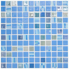 Мозаика Vidrepur Astra Blue Голубой (на сетке) 31,7х31,7