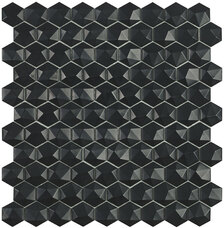 Мозаика Hex Matt Черный  № 903D (на сетке) 30,7х31,7