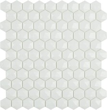 Мозаика Vidrepur Hex Nordic № 910 Белый (на сетке) 30,7х31,7