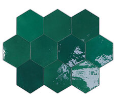 122086 Плитка настенная Wow Zellige Hexa Emerald Mix 10,8х12,4