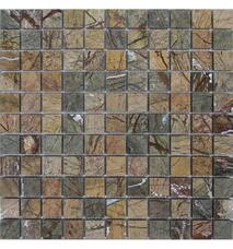 30007 Мозаика FK Marble Classic Mosaic Bidasar Brown 25 полированная (чип 2,5х2,5) 30х30