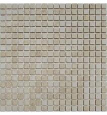 35339 Мозаика FK Marble Classic Mosaic Botticino 15-4T состаренная (чип 1,5х1,5) 30,5х30,5