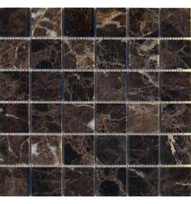 35868 Мозаика FK Marble Classic Mosaic China Emperador Dark 15-6P полированная (чип 1,5х1,5) 30,5х30,5