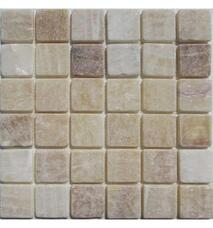 35435 Мозаика FK Marble Classic Mosaic M073-48-10T Onyx Yellow состаренная (чип 4,8х4,8) 30,5х30,5