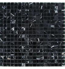 35226 Мозаика FK Marble Classic Mosaic M081-15-8P Nero Marquina полированная (чип 1,5х1,5) 30,5х30,5