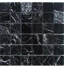 35230 Мозаика FK Marble Classic Mosaic M081-48-8P Nero Marquina полированная (чип 4,8х4,8) 30,5х30,5