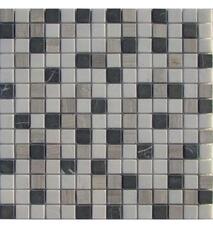30088 Мозаика FK Marble Mix Mosaic Mix Black Grey 20-4T (MIX 4) состаренная (чип 2х2) 30,5х30,5