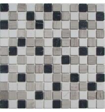35353 Мозаика FK Marble Mix Mosaic Mix Black Grey 23-4T (MIX 4) состаренная (чип 2,3х2,3) 30х30