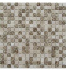 35831 Мозаика FK Marble Mix Mosaic  Cappuccino Cream 15-4P  (Турция) полированная (чип 1,5х1,5) 30,5х30,5