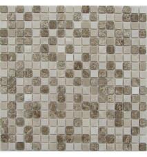 35831 Мозаика FK Marble Mix Mosaic  Cappuccino Cream 15-4P  (Турция) полированная (чип 1,5х1,5) 30,5х30,5