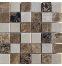 30098 Мозаика FK Marble Mix Mosaic Mix Emperador 48-8P полированная (чип 4,8х4,8) 30,5х30,5