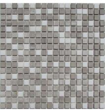 35439 Мозаика FK Marble Mix Mosaic Grey Priority 15-4T состаренная (чип 1,5х1,5) 30,5х30,5