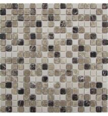 35824 Мозаика FK Marble Mix Mosaic Mix Emperador 15-4T  состаренная (чип 1,5х1,5) 30,5х30,5