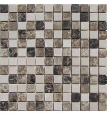 35828 Мозаика FK Marble Mix Mosaic Mix Emperador 23-4T  состаренная (чип 2,3х2,3) 30,5х30,5