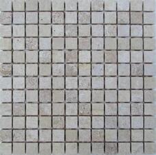 35679 Мозаика FK Marble Mix Mosaic Travertine Mix 23-7T состаренная (чип 2,3х2,3) 30,5х30,5