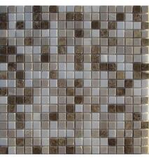 35444 Мозаика FK Marble Mix Mosaic White Cream 15-4P полированная (чип 1,5х1,5) 30,5х30,5