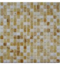 35445 Мозаика FK Marble Mix Mosaic White Golden Onyx 15-4P полированная (чип 1,5х1,5) 30х30