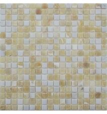 35359 Мозаика FK Marble Mix Mosaic White Golden Onyx 15-4T состаренная (чип 1,5х1,5) 30х30