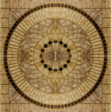 Infinity Ceramic Tiles Roseton Rimini Beige (Розетон из 4-х частей) 120 x 120