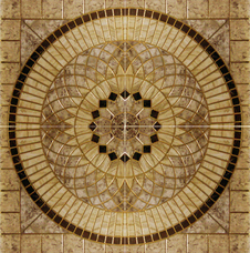 Infinity Ceramic Tiles Roseton Rimini Beige (Розетон из 4-х частей) 120 x 120