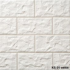 8430 Плитка фасадная облицовочная Stroeher Kerabig KS 01 weiss 14,8х30,2