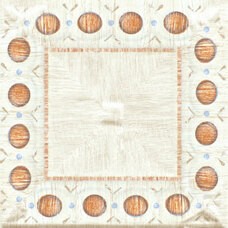 7nd44qa Декор Tagina Bath Quadrotta Anellata Ocra Colorato 14x14