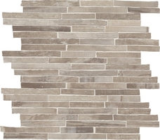 Emil Ceramica Petrified Tree Mosaico Brick Grey Panther Lappato 29,4x29,4
