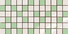 Мозаика 301306 Dado Ceramica Alterego Mosaico Random Bianco-Verde 20x40