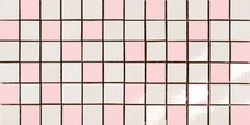 Мозаика 301307 Dado Ceramica Alterego Mosaico Random Bianco-Rosa 20x40