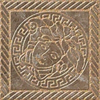 240307 Вставка Versace Marble Marrone Tozzetto Medusa Lappato 11,5х11,5