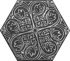 Декор Equipe Ceramicas Hexatile Venice Negro 17,5x20