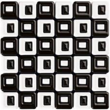 Malla Chess Blanco-Negro 36x36 мозаика