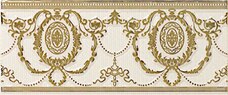 Бордюр Ape Loire Listelo Agustine Gold Ivory 10х25