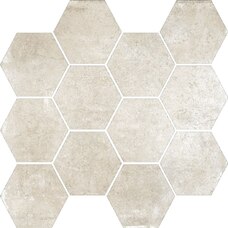 3030CLABNMO Мозаика Manifattura Emiliana Clays MOSAICO ESAGONA KAOLIN 30x30