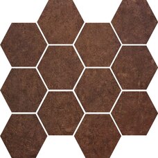 3030CLABRMO Мозаика Manifattura Emiliana Clays MOSAICO ESAGONA SIENNA 30x30