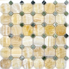 Мозаика глянцевая Muare Мраморный оникс QS-027-48P/10 30,5х30,5