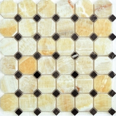 Мозаика глянцевая Muare Мраморный оникс + Мрамор QS-028-48P/10 30,5х30,5