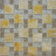 Мозаика Muare Мрамор + стекло QSG-081-FP/8 29,8х29,8