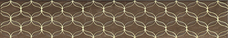 Бордюр Vitra Ethereal Gold Geometric Border Brown Glossy 10х60