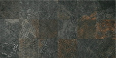 Декор Cisa Slate Ramage Black 39,6x79,4