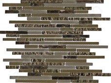 L100097104		Мозаика		L Antic Colonial 	Eternity Mini Strip Emperador Malla 29,7x29,7