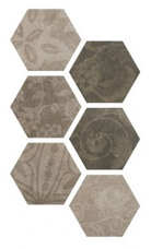 Керамогранитная плитка  Argenta Hexagon Patchword Сold  25x21,6