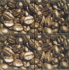 ABS0587 Декор Absolut Keramika Monocolor Set. Coffee beans 01 (комплект 4 шт.) 10x10
