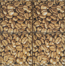 ABS0588 Декор Absolut Keramika Monocolor Set. Coffee beans 02 (комплект 4 шт.) 10x10
