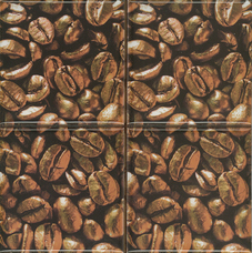 ABS0589 Декор Absolut Keramika Monocolor Set. Coffee beans 03 (комплект 4 шт.) 10x10